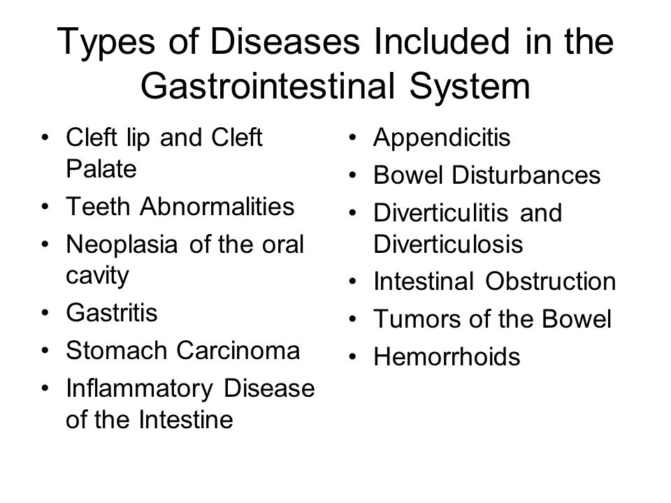 Gastrointestinal Diseases - can be treated by Natural remedies for digestive system