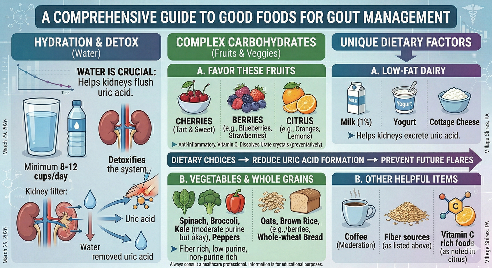Good food for gout management